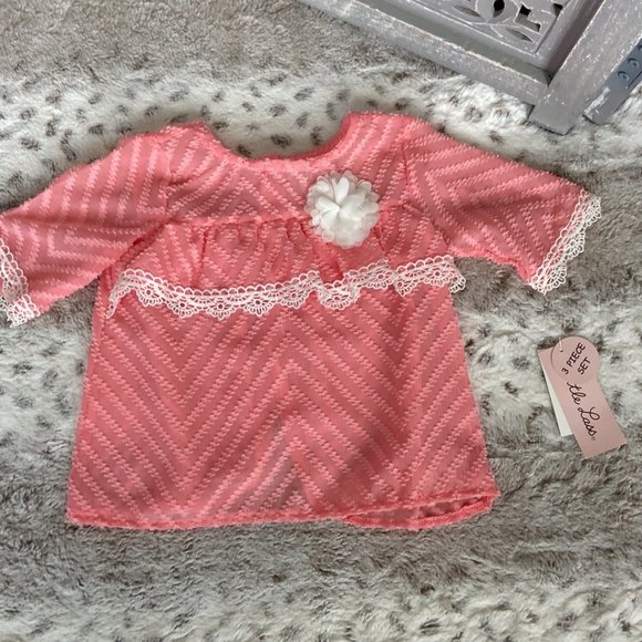 NWT! Little Lass floral set girls 18-24 months pastel pink lovecore garden party - Picture 10 of 13